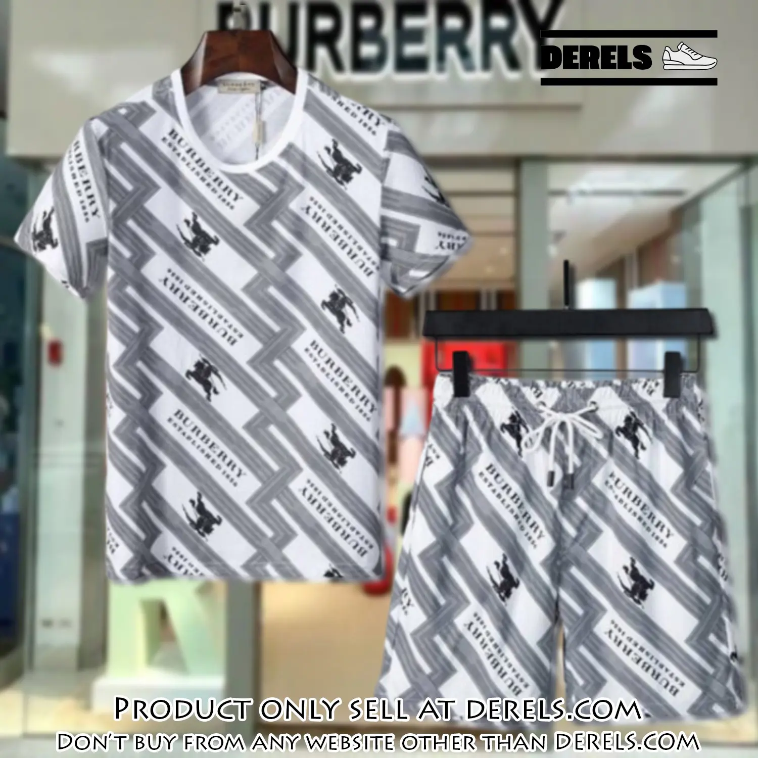 Burberry combo unisex tshirt & short limited luxury outfit cts1037 dr2358627